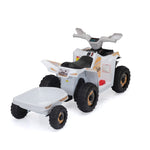 ZUN 6V Kids Electric ATV, Toddler Ride on Car with Trailer, Music, Bluetooth Power Display for Boys W2181P160385