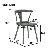 2 Pieces Set Dining Side Chair Rustic Modern Farmhouse Design Retro Design Easy to Assembly W2537P211109