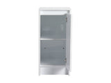 12" freestanding Bathroom Storage Cabinet, Soft Close Doors, Glossy White, W999P312104