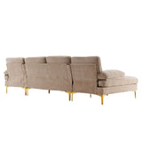 U-Shaped 4-Seat Indoor Modular Sofa Camel--Same type57251652 13456859