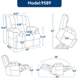 ZUN Dual Motor Heat Massage Infinite Position Up to 350 LBS Electric Power Lift Recliners with W1803P251224