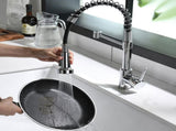 Commercial Black Kitchen with Pull Down Sprayer, Single Handle Single Lever Kitchen Sink W1932P338775