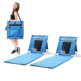 Foldable Beach Lounger, Lightweight Beach Mat Lounge Chair with Breathable Mesh Back, Cooler Pocket 50286081