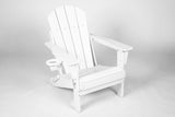 Folding Adirondack Chair with Side Table, 3-Piece Adirondack Chair Set, White W2103P254616