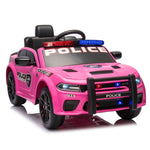 ZUN Licensed Dodge Charger,12v Kids ride on police car W/Parents Remote Control,anti-collision W1396P172630