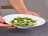 White Dinner Plates Set of 6, 9 Inch Salad Serving Modern Round Dishes - Dishwasher, Microwave, Oven 63559790