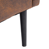 ZUN Hydrogen Bomb Iron Legs Wooden Frame 74*71*74cm Bronzing Cloth Indoor Chair Orange 04180848
