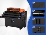 34.3" Rolling Metal Tool Cabinet - Heavy Duty Garage Storage with Lockable Doors & 3 Drawers, Mobile 62640081