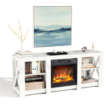 18" Electric Fireplace Insert, 1400W Wall Recessed Fireplace Heater with 7 Flame Settings, Remote 39542906