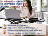 32 Inch Desk Converter, Height Adjustable Sit to Stand Riser, Dual Monitor and Laptop Workstation 74924581