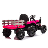 ZUN Ride on Tractor with Trailer,24V Battery Powered Electric Tractor Toy, 200w*2motor W1396P144515