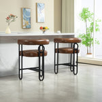 ZUN House Hold Bar Set of 1, Modern Bar Stool with Back, Black Metal Frames, Upholstered Bar W1588P207629