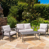 HONOLULU 4PC PE WICKER SET 52917.00IRNGRY