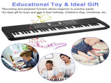 61 Key Piano Toy for Kids - Multifunctional Electronic Keyboard with 100 Tones/Rhythms, Light-Up 86191046