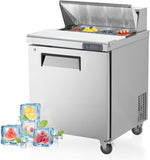 27" W 1 Door Sandwich Salad Prep Table Commercial Stainless Steel Fan Cooling W1192P262166
