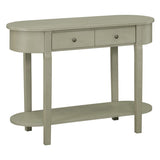 TREXM Elegant Retro Console Table with Curved Design Smooth Glaze for Entryways, Living Rooms N715P230796E