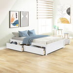 ZUN FULL BED WITH TWIN TRUNDLE AND TWO DRAWERS FOR WHITE COLOR 38233200