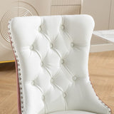 A&A Furniture, Nikki Collection Modern, High-end Tufted Solid Wood Contemporary PU and Velvet W1143P151481