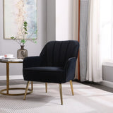 Modern Mid Century Chair velvet Sherpa Armchair for Living Room Bedroom Office Easy Assemble W1361102502