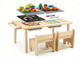 3-Piece Kids Activity Table and Chair Set with Storage Bins & Replaceable Paper Roll, 58546981