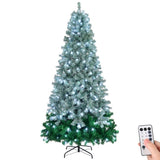 ZUN 7.5 FT Gradient Design Pre-lit Artificial Christmas Tree, Hinged Xmas Pine Tree with 1200 Branch 36196437