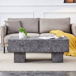 ZUN Modern Simple Gray Texture MDF Coffee Table - 43.3"x21.6"x17.2" Practical Model.Making it an ideal W1151P224252