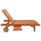 ZUN 183*58*36.5cm Outdoor Garden Fir With Wheels And Drawers Two-Speed Adjustment Garden Wooden Bed 26963924
