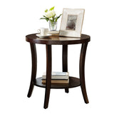 Perth Contemporary Oval Shelf End Table, Espresso T2574P164800