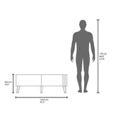 Govan Coffee Table with a Door, Conical Legs, and Open Storage, Wengue B128P263709