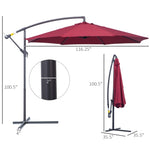 ZUN Outdoor beach umbrella/ Market Umbrella （Prohibited by WalMart） 27302984