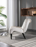 COOLMORE Modern Velvet Armless Accent Living Room Chair / Leisure Chair,Upholstered Fabric Button W39550129