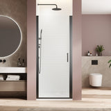 Pivot swing single glass panel door 30 in.W x 72 in.H,adjustable 29.5-31 inch frameless W2269P300583