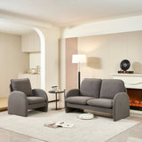59" Sofa Small Couch for Living Room, Sherpa Fabric Upholstered Sofa Couch, Small W1765P172416