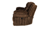Manual Motion Loveseat Recliner Fur-Like Corduroy in Chocolate B089P296897