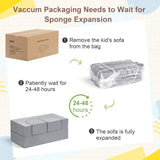 Kids Sofa Bed,Modular Couch Free Combination,Convertible Toddler Play Couch Furniture for Small W1889P337551