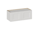 Solid Wood Shaker Short Wall Cabinet 30"W x 12"D x 15"H, Painted White, Ready-to-Assemble T2950P479299