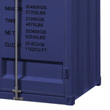 Blue Wardrobe with Full-length Container Lock B062P185731