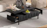 U-Can Lift-Top Coffee Table with 2 Drawers, Modern Space Saving Center Table with N724P292514B