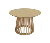 Round Coffee Table, Grille Molding, Suitable for Bedroom, Living Room, Balcony W688P202822