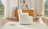 360&deg Swivel Chair Upholstered Accent Barrel Chair Swivel Round Sofa Chair with Adjustable Headrest N719P272676A
