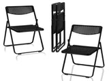 4 Pack Plastic Folding Chairs, Lightweight Stackable Commercial Chairs, Portable Event Seats Indoor 82654466