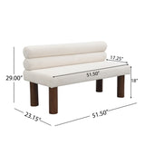 Upholstered Dining Bench, End of Bed, Entryway Bench, Boucle Ottoman for Dining Room, Bedroom, N779P292154A