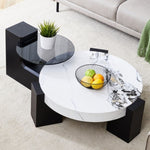 ZUN The detachable double-decker coffee table, the stylish is more precious, and the detachable W1151P184831