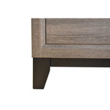 Contemporary Style 2-Drawer Nightstand Made with Wood in Gray 808857696809