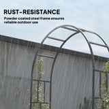 Steel Garden Arch with Gate 76547052