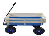 Outdoor Wagon All Terrain Pulling Wood Railing Air Tires Garden Cart W22740235