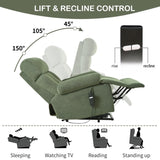 ZUN Oversized Power Lift Recliner Chair for Elderly, Electric Fabric Recliner Chair for Seniors, Home W1028P261277