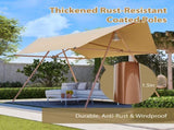 Hexagonal Shade Sail Canopy, Large 206"x118" UV Block Sun Shade with UPF 50, Waterproof W2505P427760