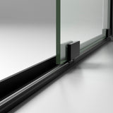 56-60" W x 72" H Semi-Frameless Sliding Shower Door, 5/16" Clear SCGG Tempered Glass, Matte W2011P272617