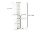 67.51" Tall Bathroom Storage Cabinet with Adjustable Shelves,Slim 2 Doors Freestanding Cabinet with 14922277